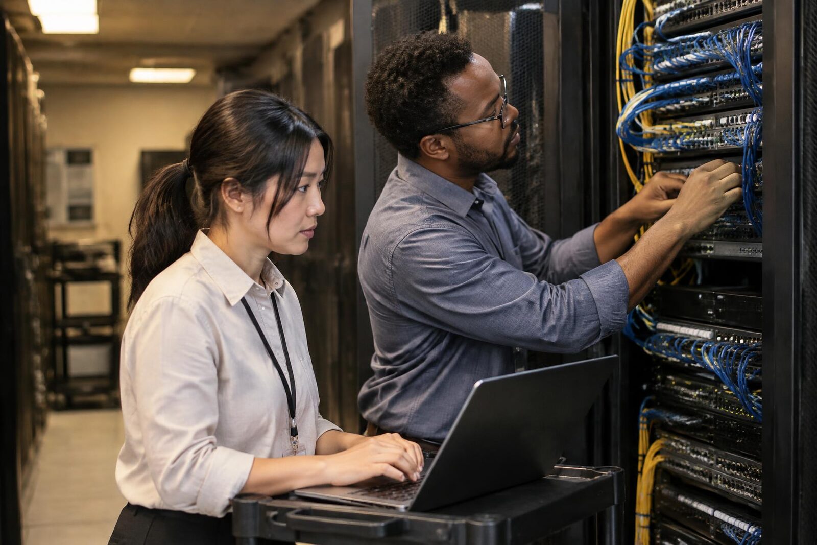 Redes empresariales: trabajo de IO Connections en instalaciones de Puerto Rico.