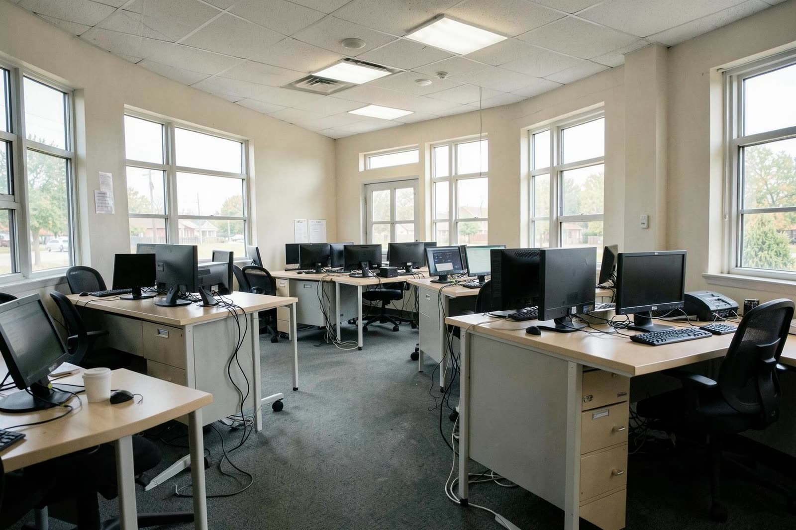 Instalación de red en el sector gobierno y educación atendido por IO Connections en Puerto Rico.